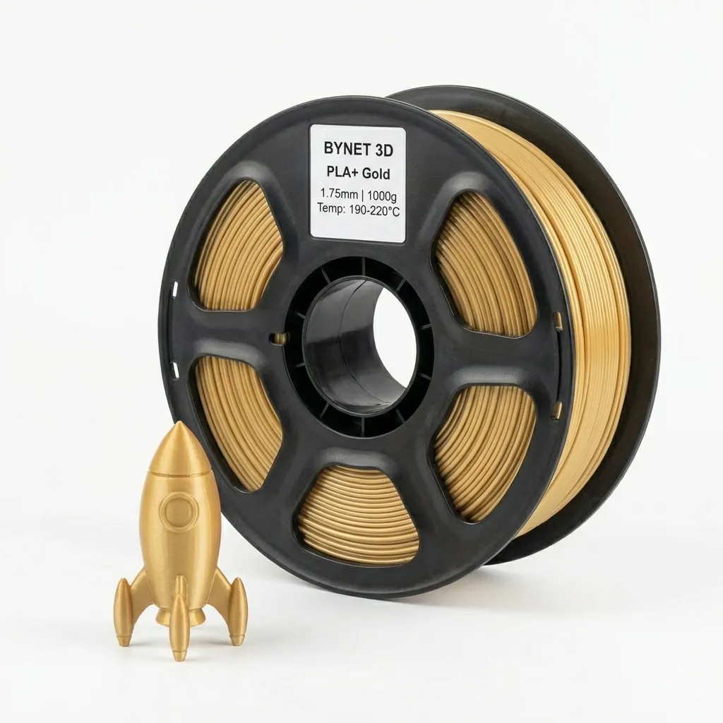 Пластик для 3D принтера BYNET3D PLA Triple Gold / Silver / Copper (BN_PLA70_GSC) Silver / Gold / Copper — 3D филамент 1.75мм 1кг Bynet3D